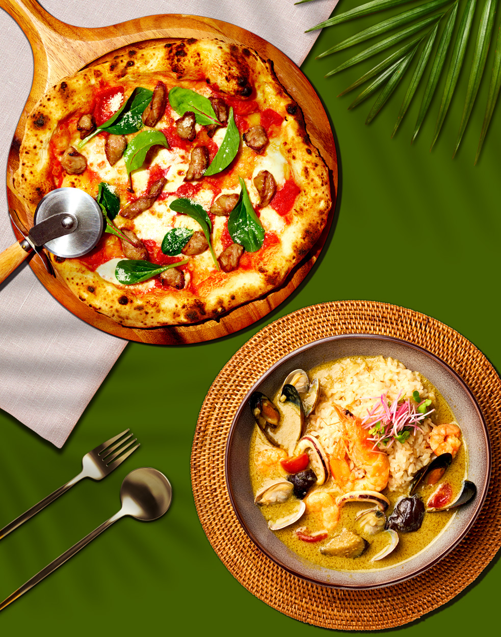 夏のおすすめピッツァ＆リゾット