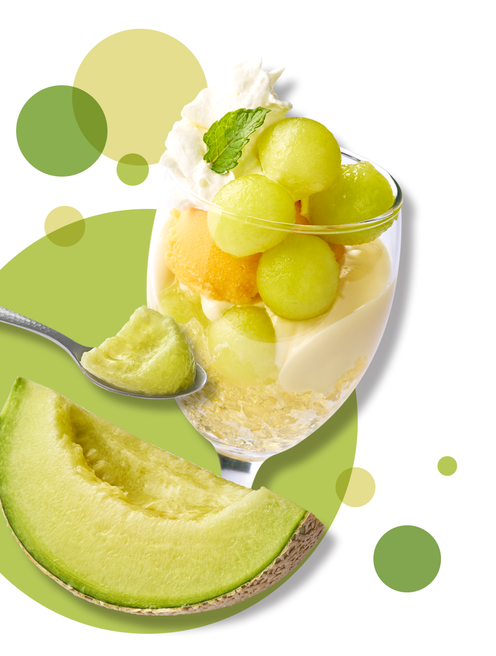 フランボワーズムースとピスタチオアイスのパフェ